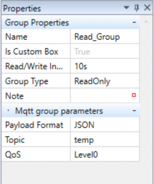 Vlastnosti Read Group
